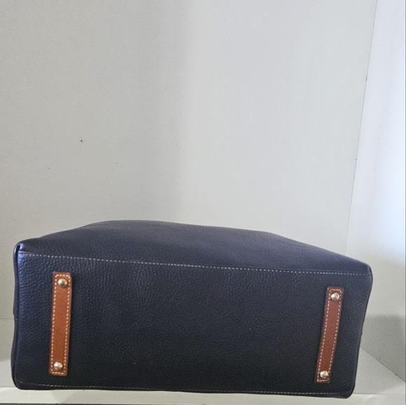 Dooney and bourke Blue navy Pebbled Leather Tote Bag - Picture 6 of 11